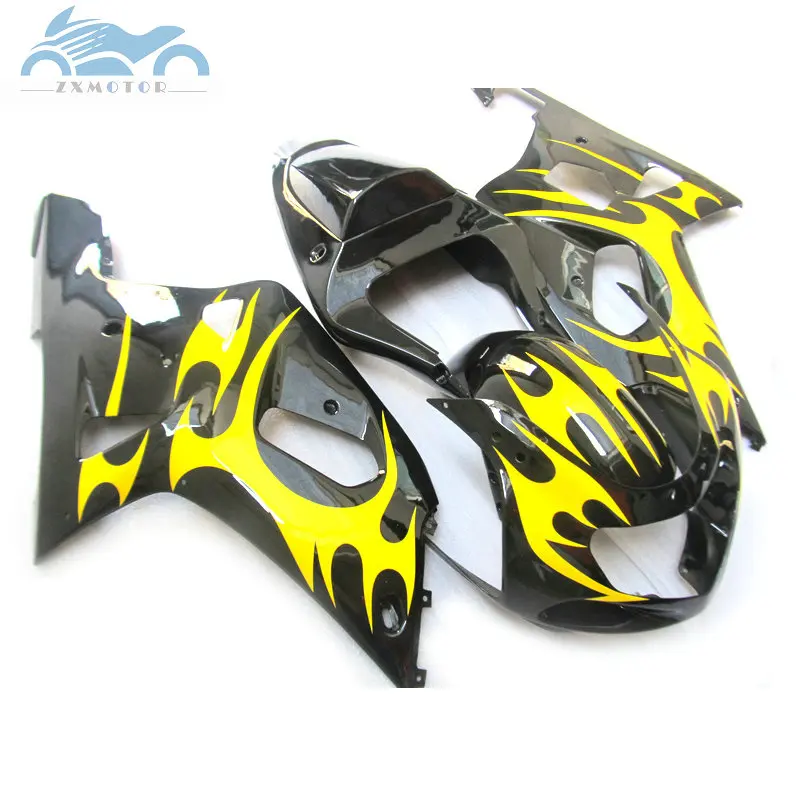 АБС-пластик обтекатели комплект для SUZUKI K1 2001 2002 2003 GSXR600 GSXR 750 GSXR750 01 02 03 желтый фиолетовый зеленый оранжевый огонь