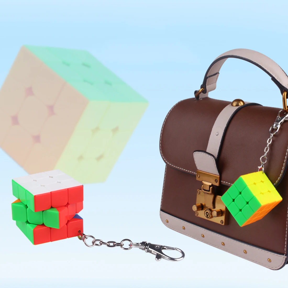 Yuxin yuqilin V2, Магический кубик, брелок для ключей, брелок для ключей, квадратный подвеска в виде кубика