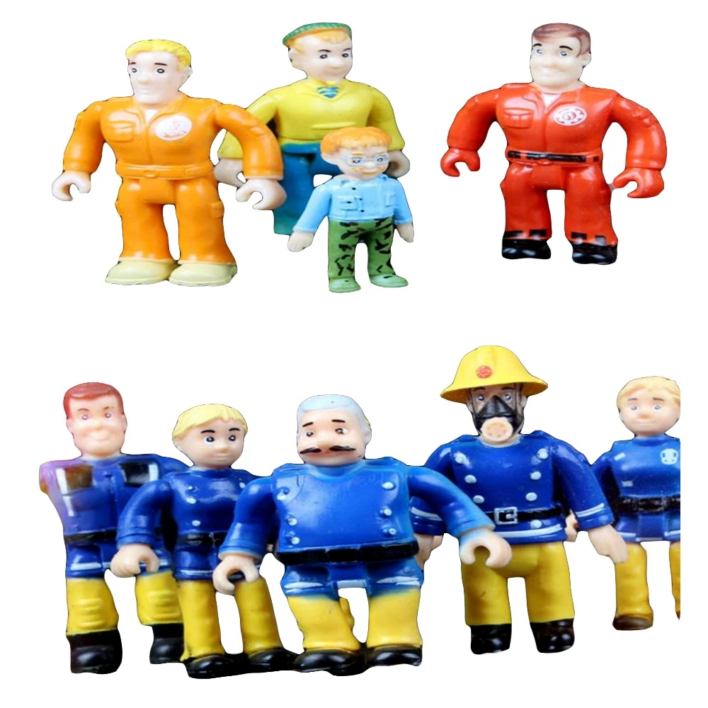 

1 pcs Cartoon Fireman Sam Action Figures Model Statue Rescue Officials Rescue PVC Decoration Collection Kid Gift Toy