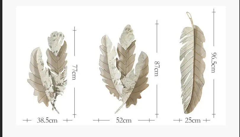 Американский Кованые железные листья настенное украшение ручной работы Украшение ресторан стены настенные украшения гостиной домашняя Наклейка на стену ремесла