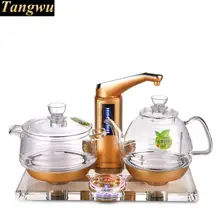 Полностью Интеллектуальный автоматический электрический чайник для воды печка для приготовления чая Хрустальное стекло искусство