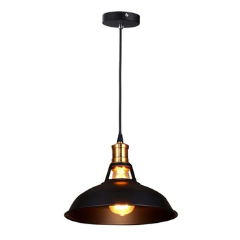 

Brand New Retro Industrial Edison Simplicity Chandelier Vintage Ceiling Lamp with Metal Shiny Nordic style Shade (Black)