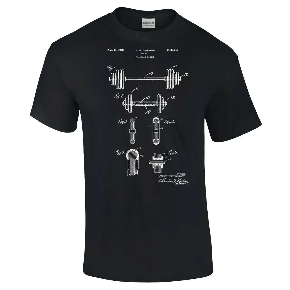 

Bar Bell Weight Shirt Gym Shirt Vintage Barbell Gym Equipment Personal Trainer men Summer Short Sleeves Adult T-Shirt Hoodies