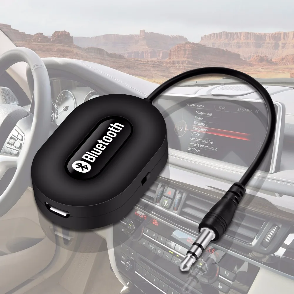 Мини 3,5 мм разъем автомобильный A2DP беспроводной Bluetooth handsfree автомобильный комплект AUX аудио музыкальный приемник адаптер Hands free с микрофоном