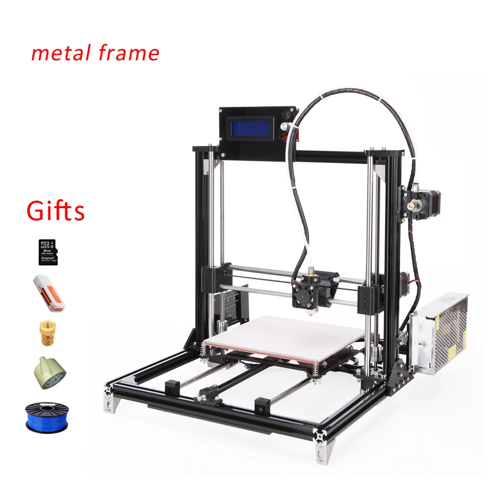 2016 New Metal Prusa i3 3d Printer Kit,3d printer for sale With 2 Rolls Filament For Free