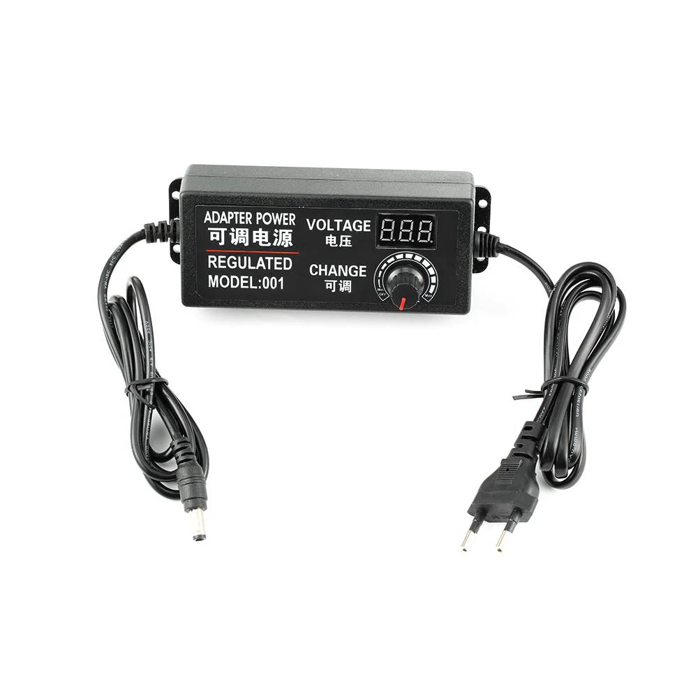 

Adjustable AC to DC Power Adapters Multi-function Switching Power Supply With Screen Display Voltage 9-24V Universal Adapter 3A