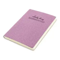 ПВХ крышка розовые блестки, порошок Декор записная книжка-Дневник Книга блокнот 80 листов