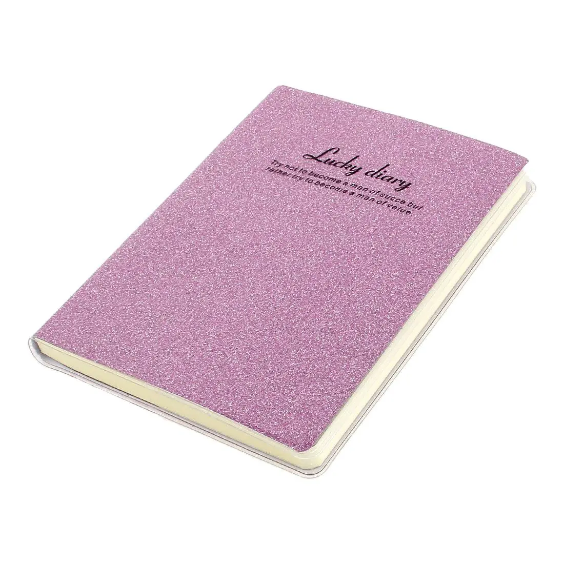 

PVC Cover Pink Glitter Powder Decor Diary Memo Book Notepad 80 Sheets