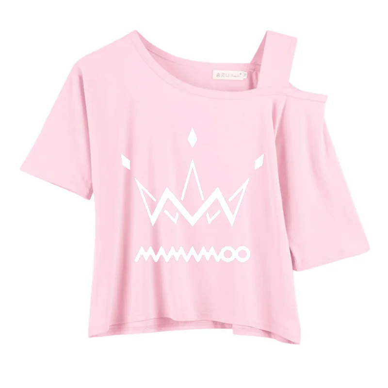 Exo Got7 Next черная розовая Женская футболка с коротким рукавом Monsta X Seventeen Twice Wanna One Stray Kids Ikon Ateez футболка для женщин - Цвет: mama-pink