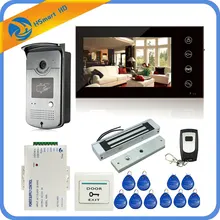7 inch Touch Key Screen Color Video Door Phone Doorbell Intercom Electric Magnetic Lock System 700TVL RFID Access HD Camera CCTV