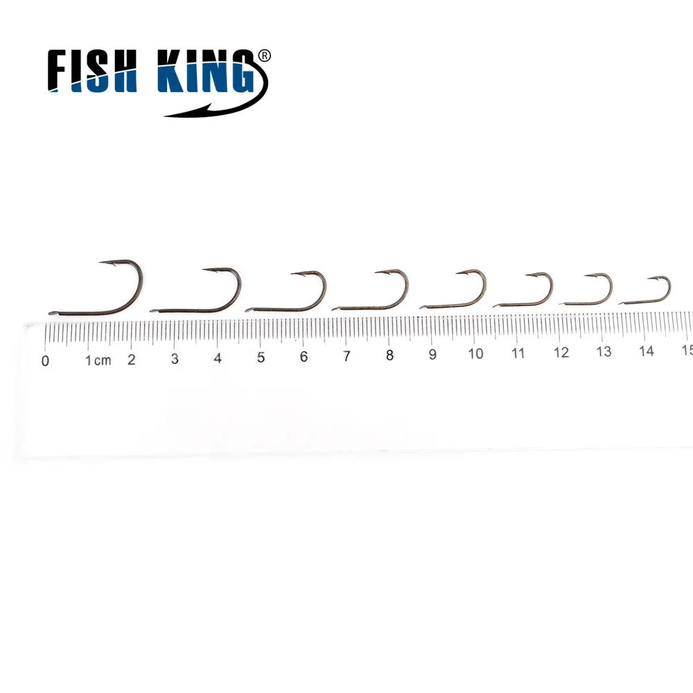 FISH KING 421BR/421N 100 шт./лот 1#-10# два цвета рыболовный крючок из высокоуглеродистой стали рыболовные снасти