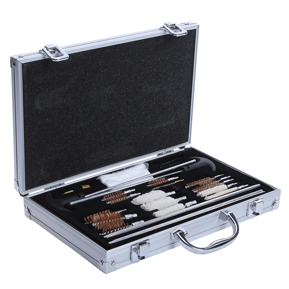 

Universal Hunting Gun Cleaning Kit Rifle Cleaner Convenient With Aluminum Case Box Rilfe Accessories