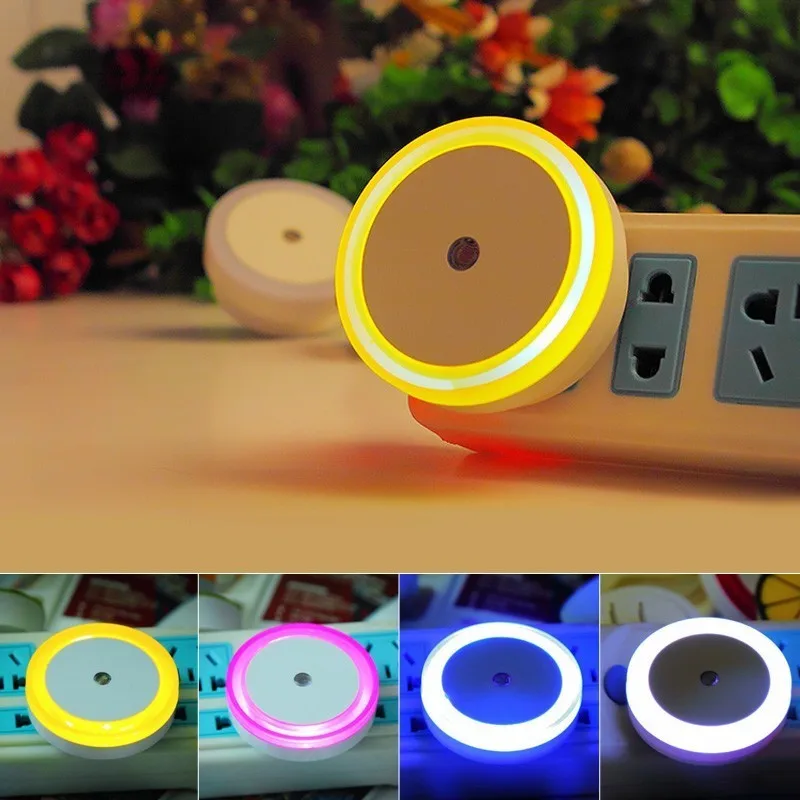 

Sensor Night Light Plug In Sensor Light EU/US Plug Luminaire Lamp Led Nightlight Children Bedroom Round Square Heart 110V 220V