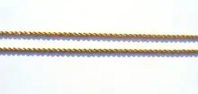 FRAUEN 3 mm Dünne Yellow Solid Gold FINISH 24 k Overlay Feinen Französisch Seil Lange Verdreht halskette Kette