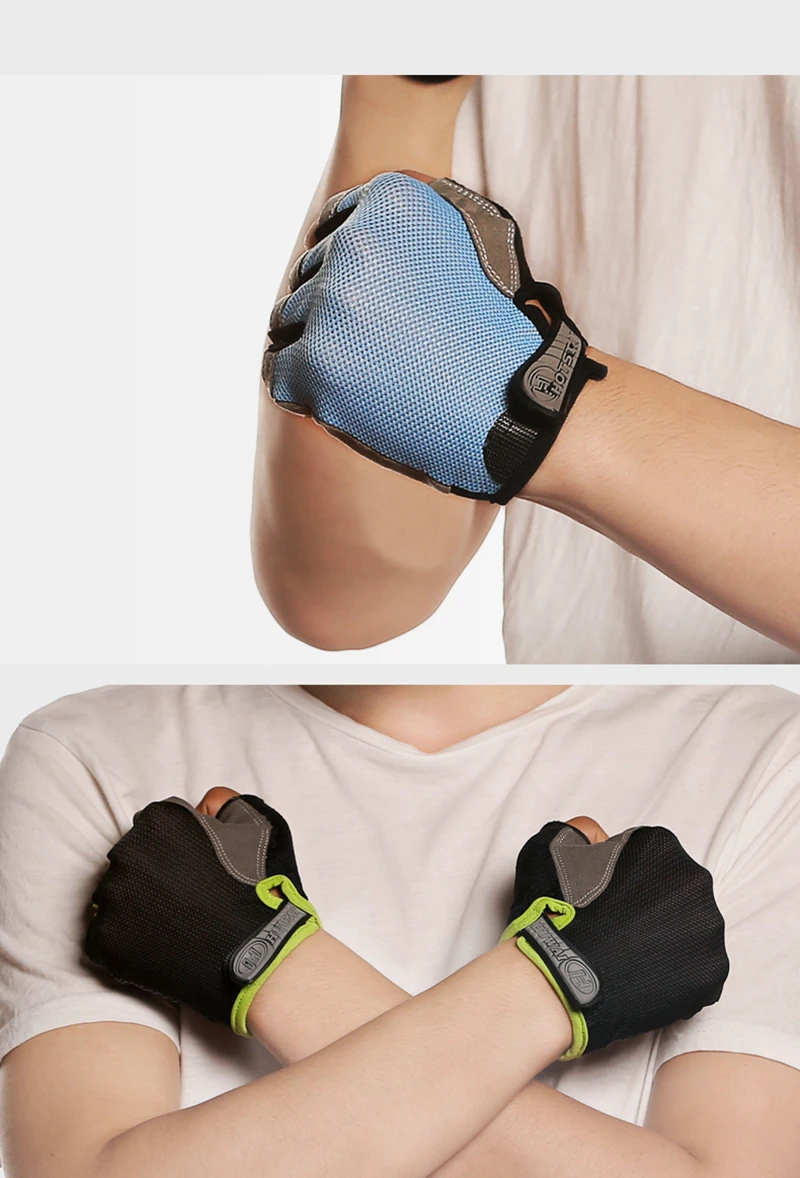 Summer menwomen fitness gloves gym weightlifting cycling yoga bodybuilding training thin breathable non-slip half finger gloves (8)