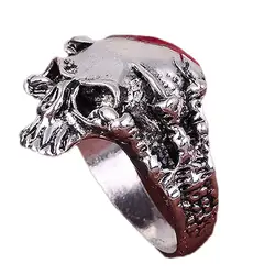 Преувеличение череп кольцо сплава панк Для мужчин ретро ювелирные изделия Новый стиль заводская цена череп кольцо для Для мужчин