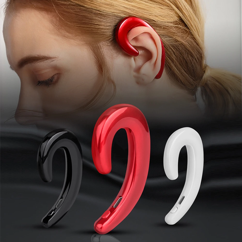 

VirWir K8 Bone Conduction Earphone Sport Bluetooth Headset Hands free Car Driver earphones Earhook wireless earphones With Mic