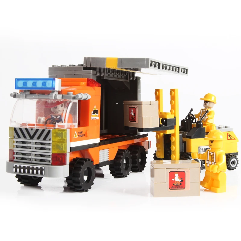 simplebox ausini Building Blocks 29601 freight train Educational &amp enlighten landship shipments Bricks DIY Toys for children | Игрушки и