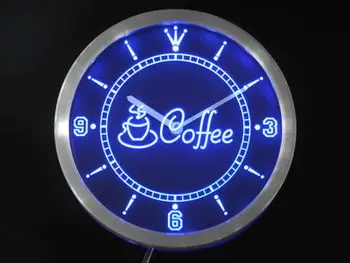 

nc0319 Coffee Cup Shop Caf Neon Sign LED Wall Clock
