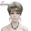Perruque synthétique courte ondulée pour femmes, perruque complète avec reflets, couleur Blonde au choix ► Photo 1/6