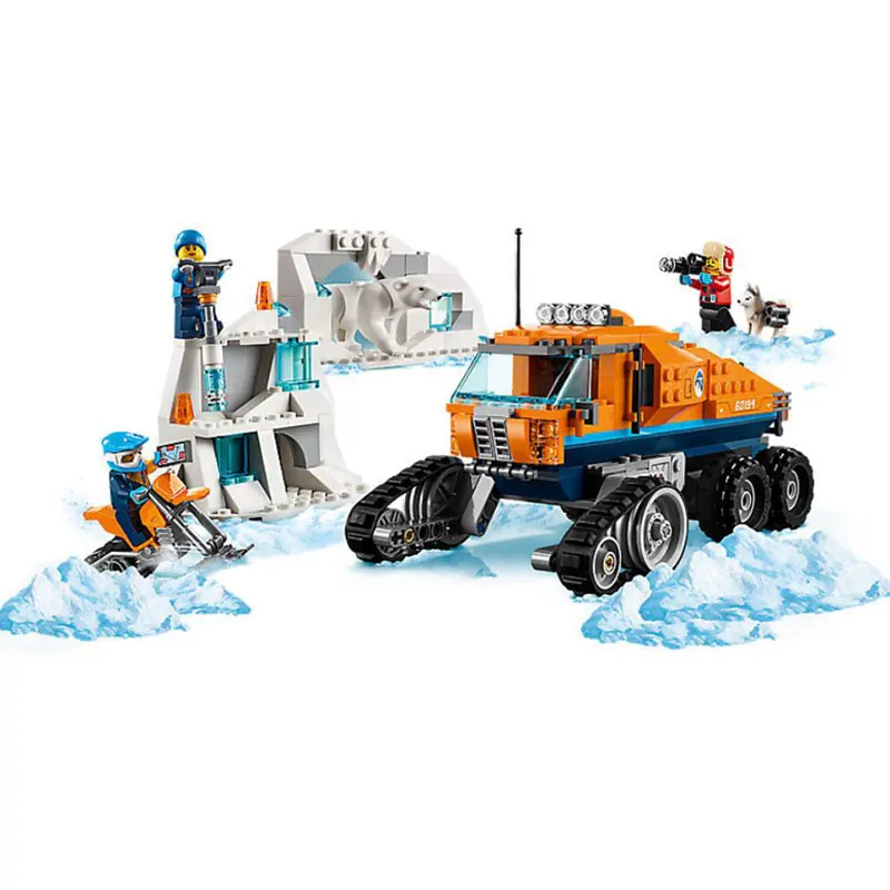 

In Stock Explore Harsh Terrain City Arctic Scout Truck Model Building Block Bricks Toys Compatible With Legoings City 60194