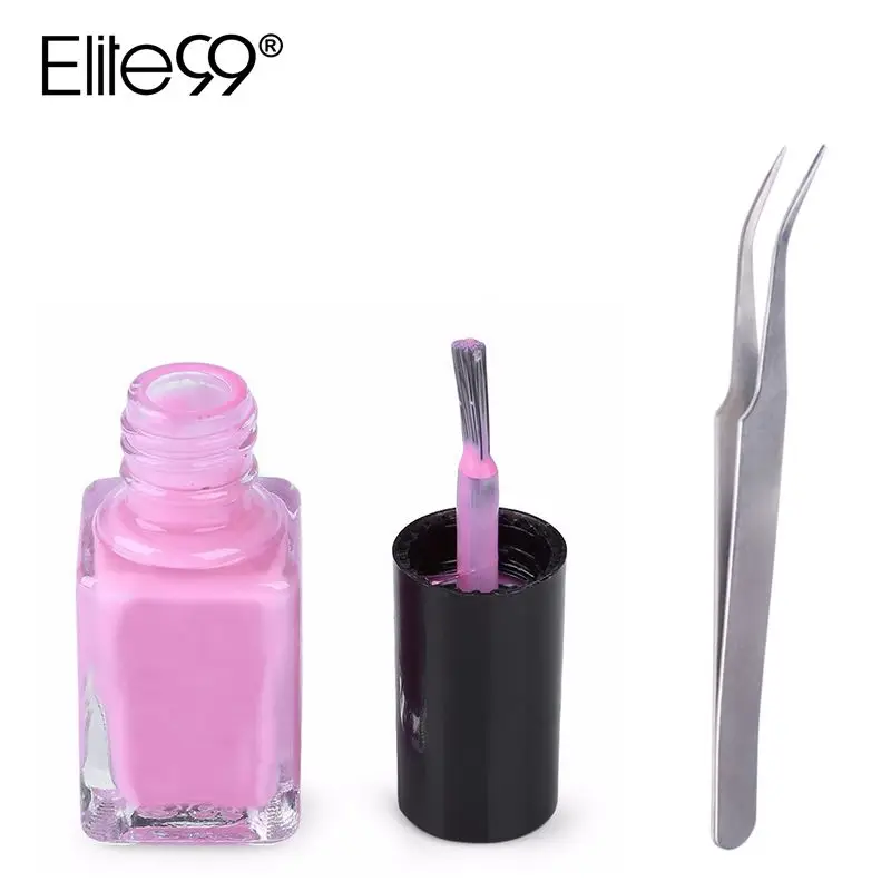 

Elite99 Finger Skin Protected Peel Off Nail Latex Liquid Tape Nail Polish Glue Liquid 6ml with Curved Tweezer Nail Tool Set