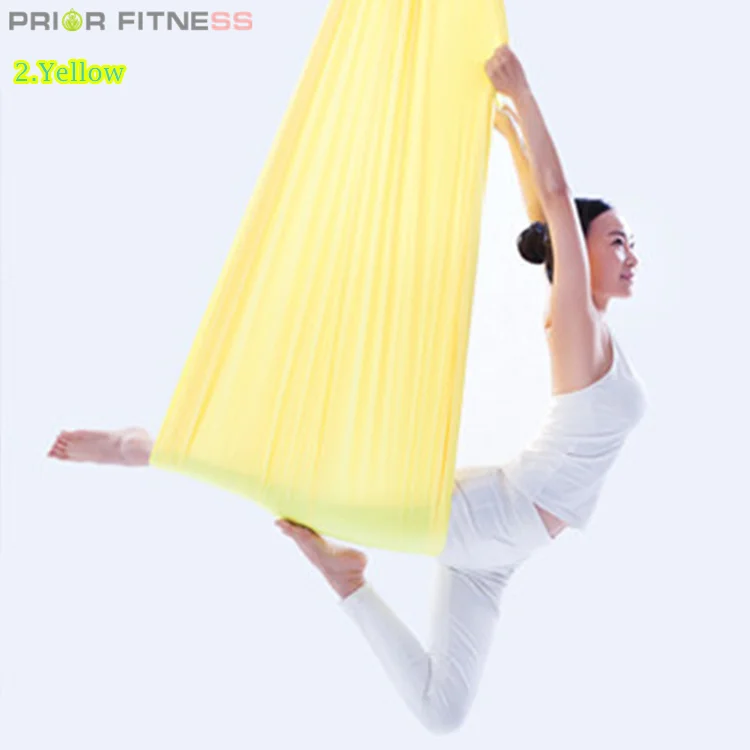 Эластичный 6 метров Воздушный Гамак для йоги Свинг новейший многофункциональный антигравитационный пояса для йоги тренировки йоги для спорта - Цвет: Yellow