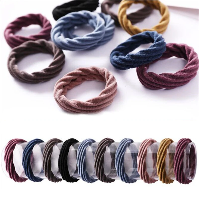 2-Pack Women's Elastic Hair Bands - Straight Wig Rope Scrunchie Ponytail Holders