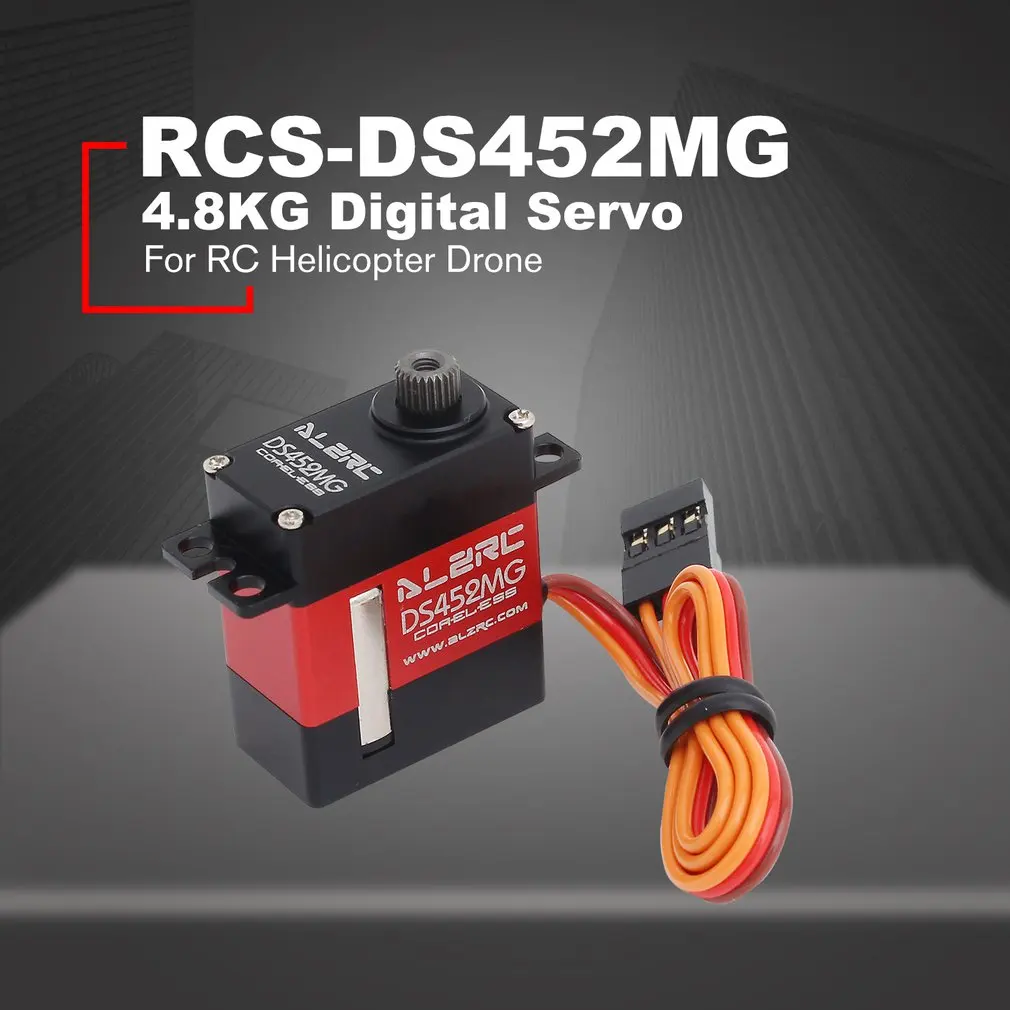 

ALZRC RCS-DS452MG CCPM 4.8V-7.4V 4.8KG Large Torque Digital Servo For RC Helicopter Drone Aircraft Parts Accessories