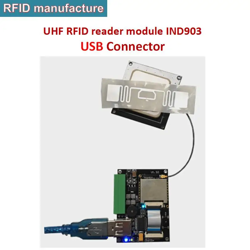 UHF световой индикатор для парковки PR9200 считыватель чипов модуль с usb rs232 wiegand26/34 для мини uhf rfid Антенна в активах личные трассировки - Цвет: USB with antenna