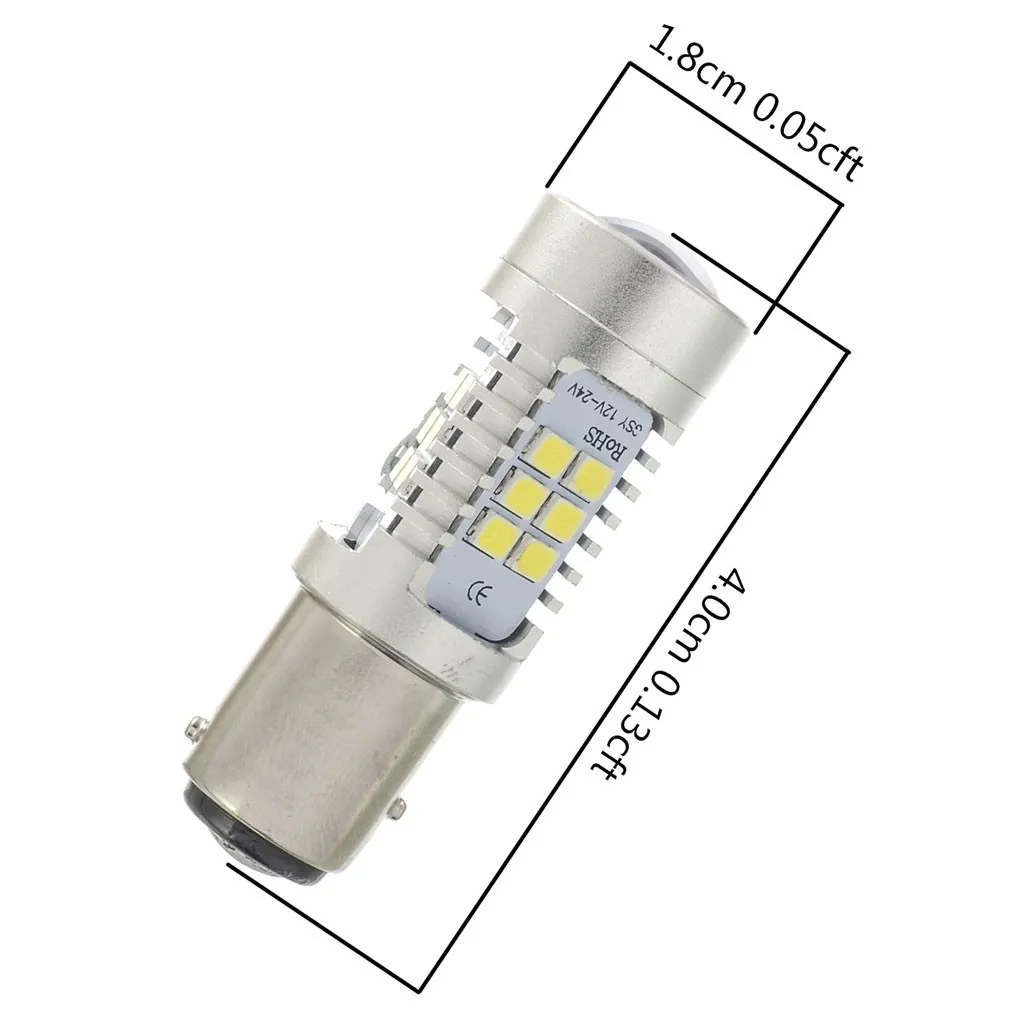 2 шт. 21SMD 6500K Автомобильные светодиодные лампы 21 Вт 1157 типа розетки приборной