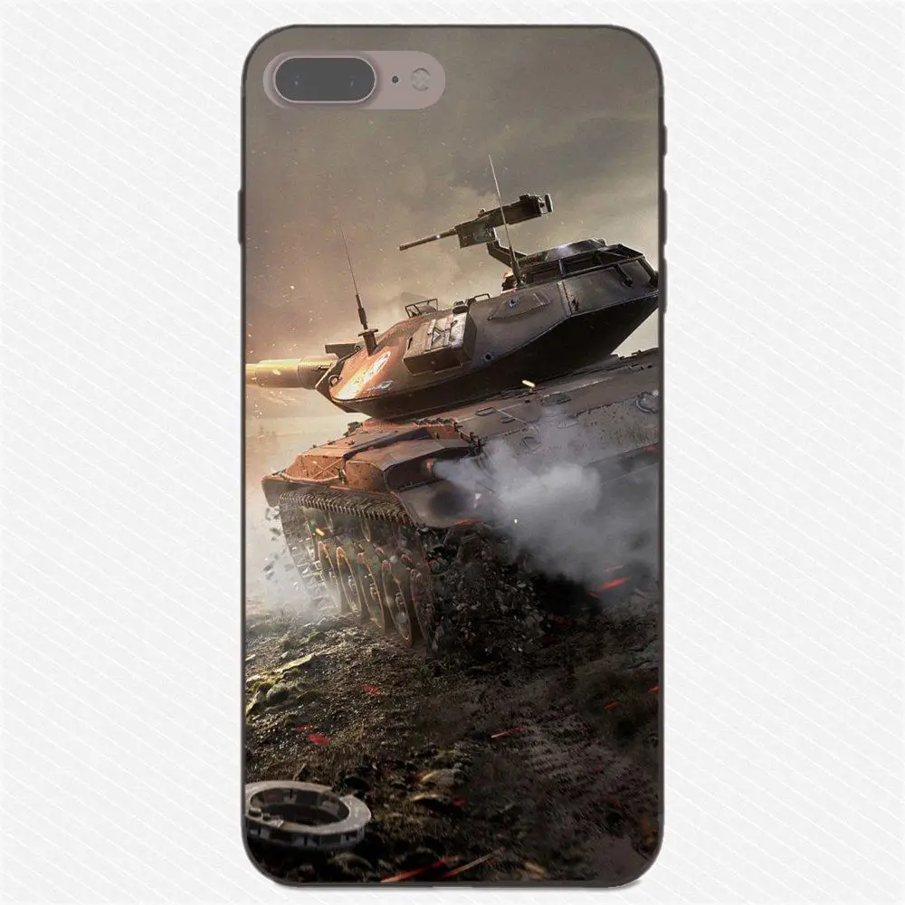 Новый Мир танков для Apple iPhone 4 4S 5 5S SE 6 6S 7 8 Plus X XS Max XR Мягкий Силиконовый ТПУ Черный
