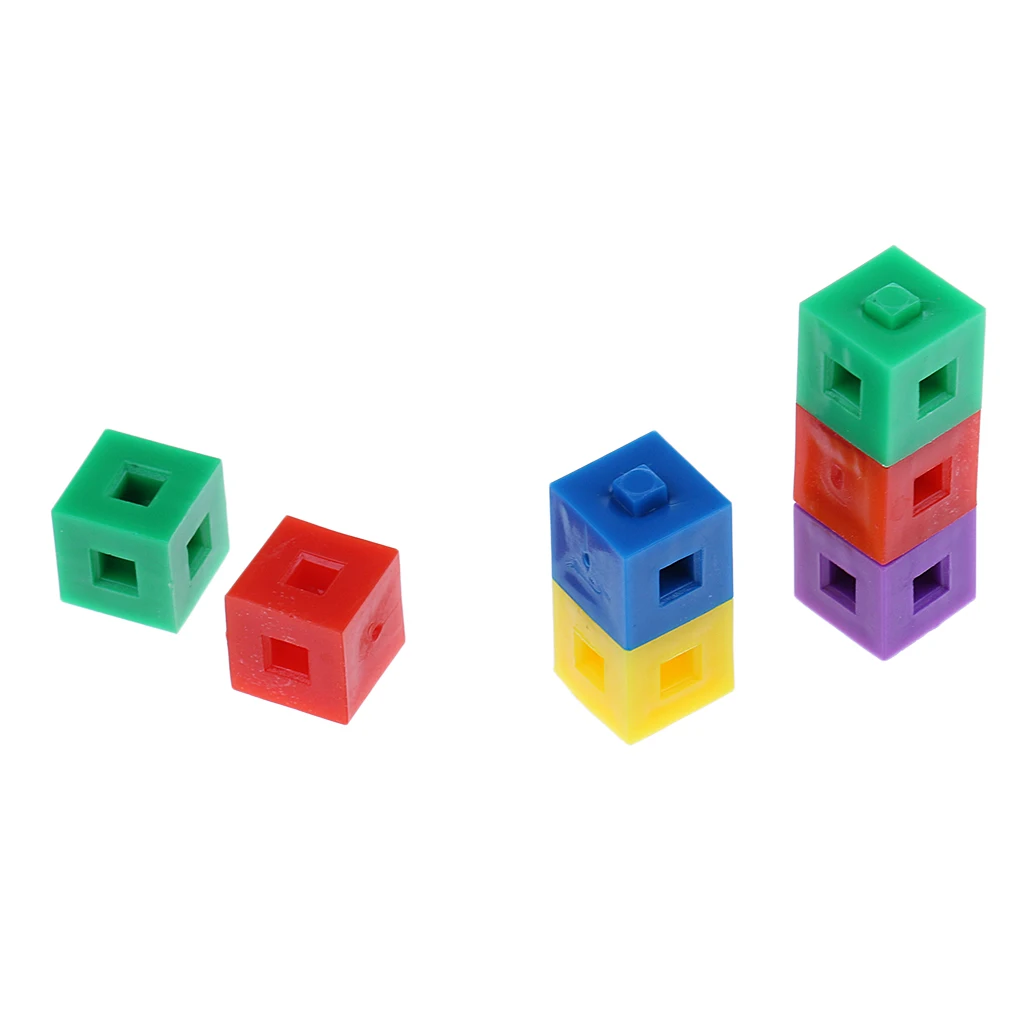 100x 1cm Blocks Building Kit Stacking Cube Puzzles for Kids Educational Toy