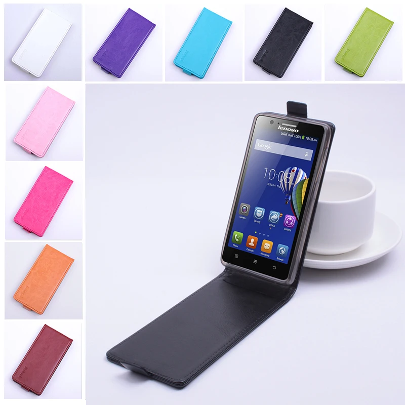 

Fashion 9 colors Flip Leather Cover Case for Lenovo A536 Vertical Back Cover Magnetic Protective Shell for Lenovo A 536