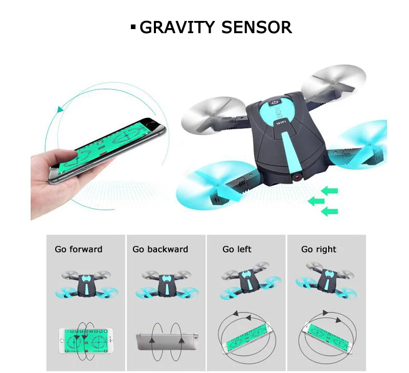 Quadcopter JY018 WIFI Foldable Mini Drone with Camera RC Helicopter Drones (13)