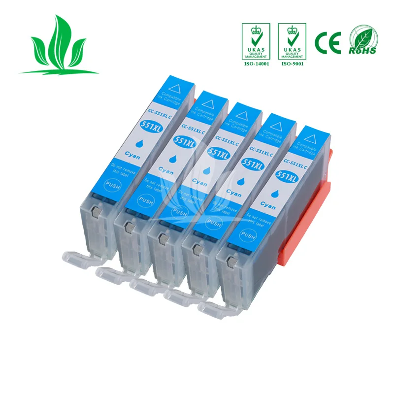 

5C 550XL Compatible 550 551 XL Ink Cartridge Replacement for Canon PGI-550XL PGI550 PGI 550 for PIXMA IP7250 MG5450