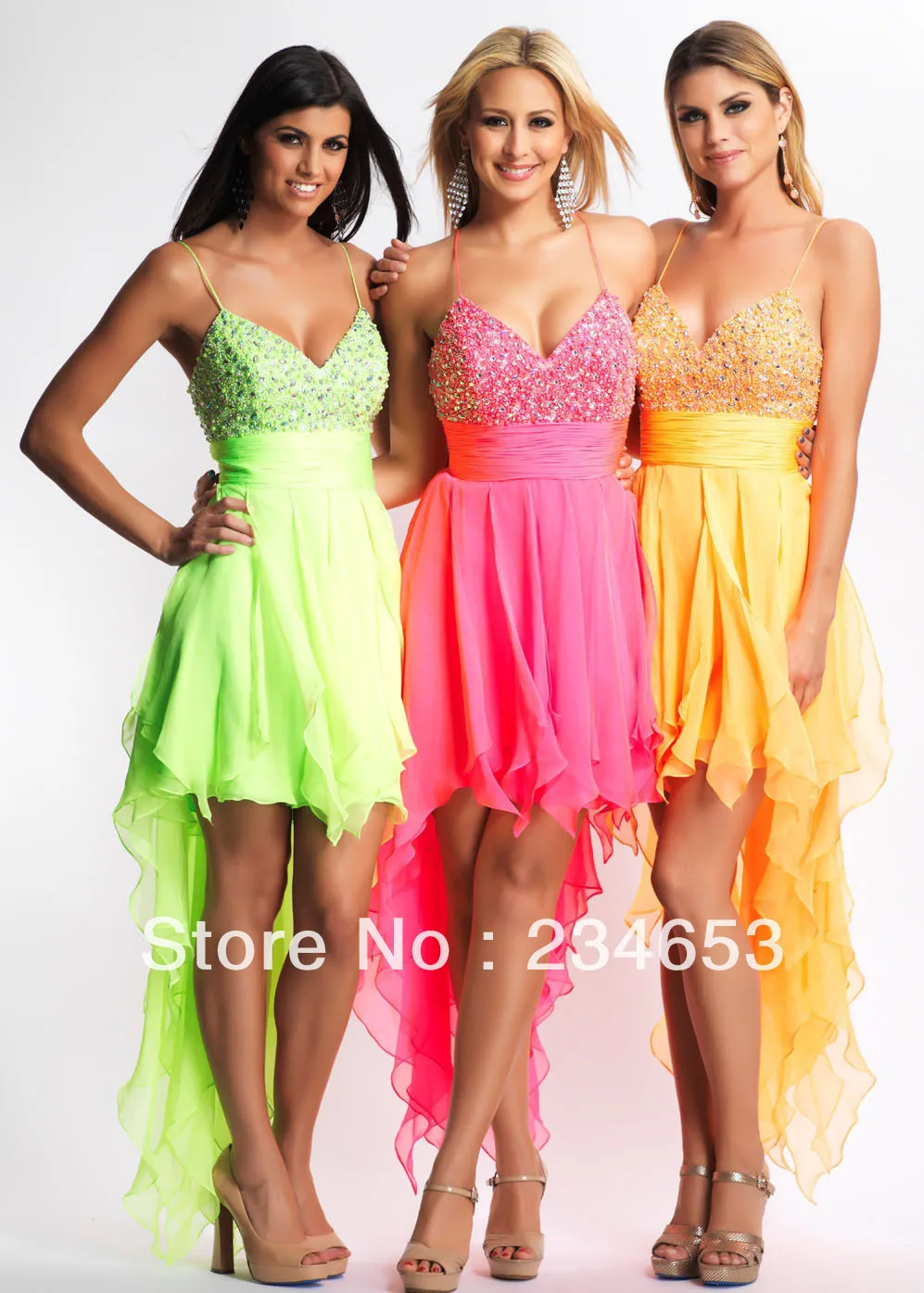 high low a line gown