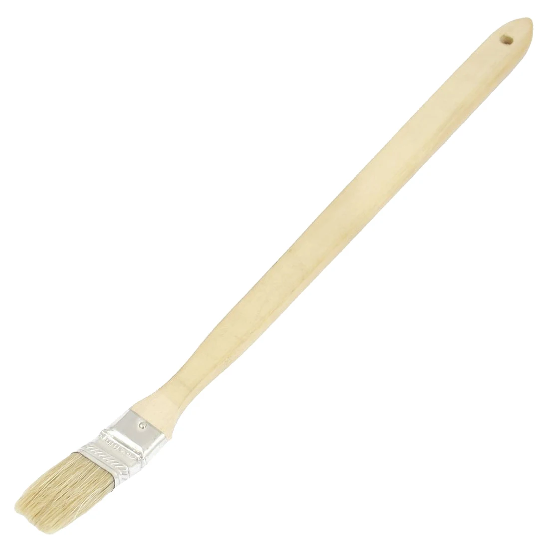 

Pig hair Filament Wooden Handle Grip Bent Radiator Brush 1inch Width Beige