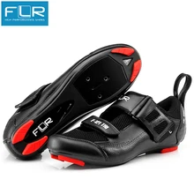 FLR F121 туфли для триатлона, велосипедная обувь для шоссейного велосипеда, гоночные кроссовки для взрослых, профессиональные, спортивные, дышащие, сверхлегкие, черные, белые