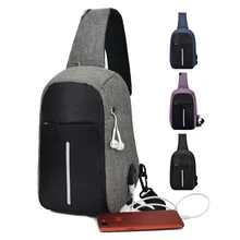 Многофункциональный Crossbody сумки Для мужчин зарядка через usb груди пакет короткой поездки посланники Груди Сумка водоотталкивающая сумка мужской 2019
