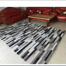 Модный художественный ковер натуральный ковер из яловой кожи для игровой площадки