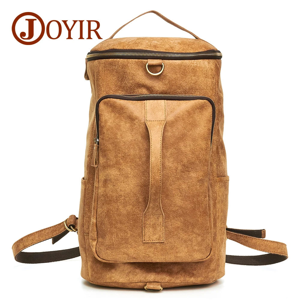 

Genuine leather Men's Backpack Vintage School Bag Rucksack Casual Leisure Travel Bag Men's Laptop Backpacks