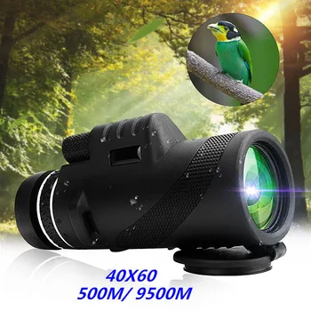 

40*60 HD Zoom Lens Camping Travel Waterproof Phone Lens Monocular Telescope + Tripod + Clip for Samsung for iPhone Xiaomi Huawei