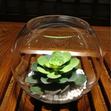 Главная украшения прозрачный рыба аквариум стеклянные вазы цветочный горшок горшки кристалл аквариум настольные украшения год декор