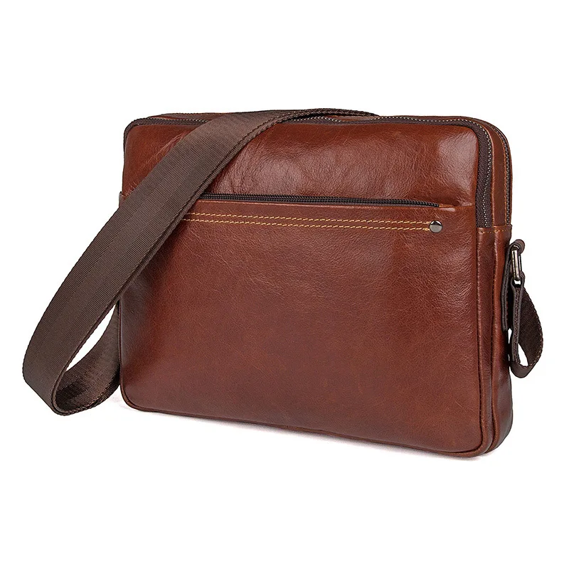 

IMIDO genuine leather men retro fashion messenger bag shoulder bag cross body bag