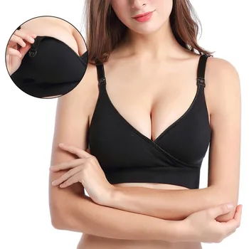

Fashion Pregnancy Front Closure Maternity Bras Women Solid Seamless Push Up Nursing Bras Breathable Wireless Unlined Brassieres