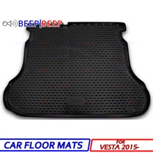Для Лада Веста седан-Автомобильный багажник лайнер загрузки грузовой коврик лоток пол ковер загрузки задний коврик водонепроницаемый багаж автомобильный Стайлинг
