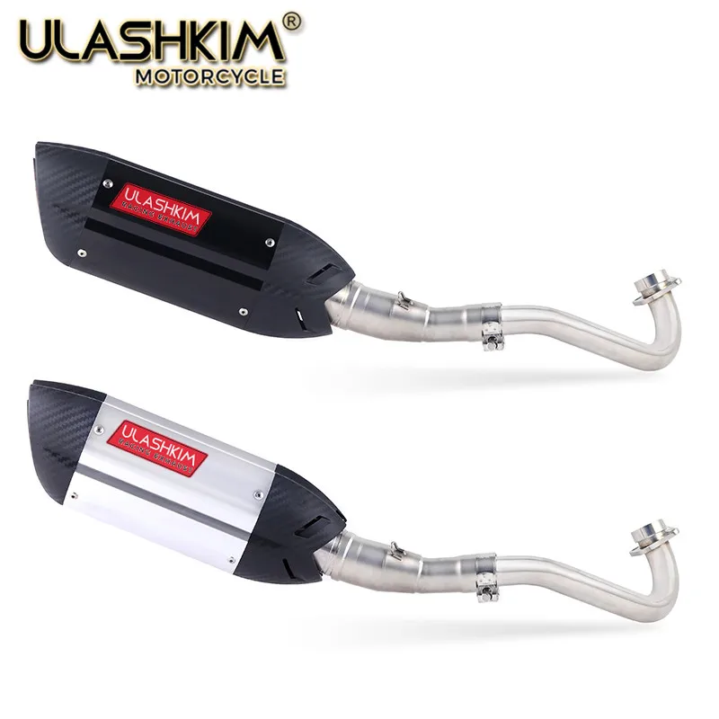 

Motorcycle Full System Exhaust Muffler Escape Middle Link Pipe Slip On For yamaha XMAX300 XMAX250 XMAX400 2017 2018