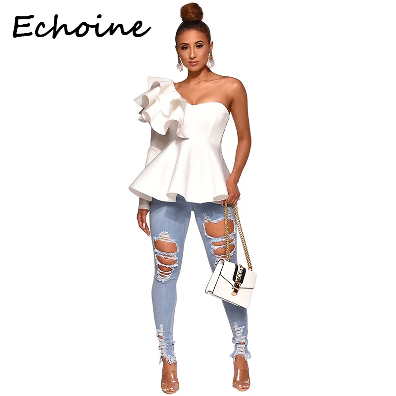 

Echoine Jeans Woman High Waist Long Pants Hollow Out Hole Skinny Cowboy Woman Plus Size 2xl Jeans Woman 2019