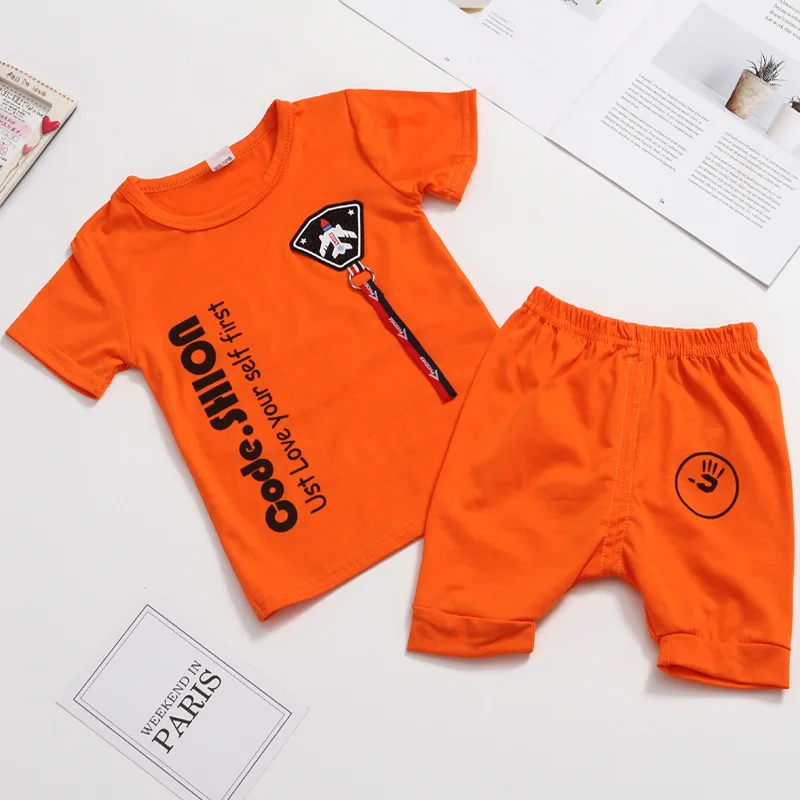 

Baby Boys Clothing Sets Summer Toddler Fashion Cartoon T-shirts+short Pants 2pcs Wedding Clothes for Boys Infant Outfits Suit